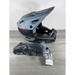 OutdoorMaster Rhino Full Face Mountain Bike Helmet Gry Black BH-8 Medium 57-59cm